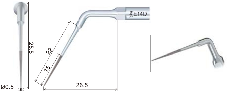 Размеры наконечника для скалера